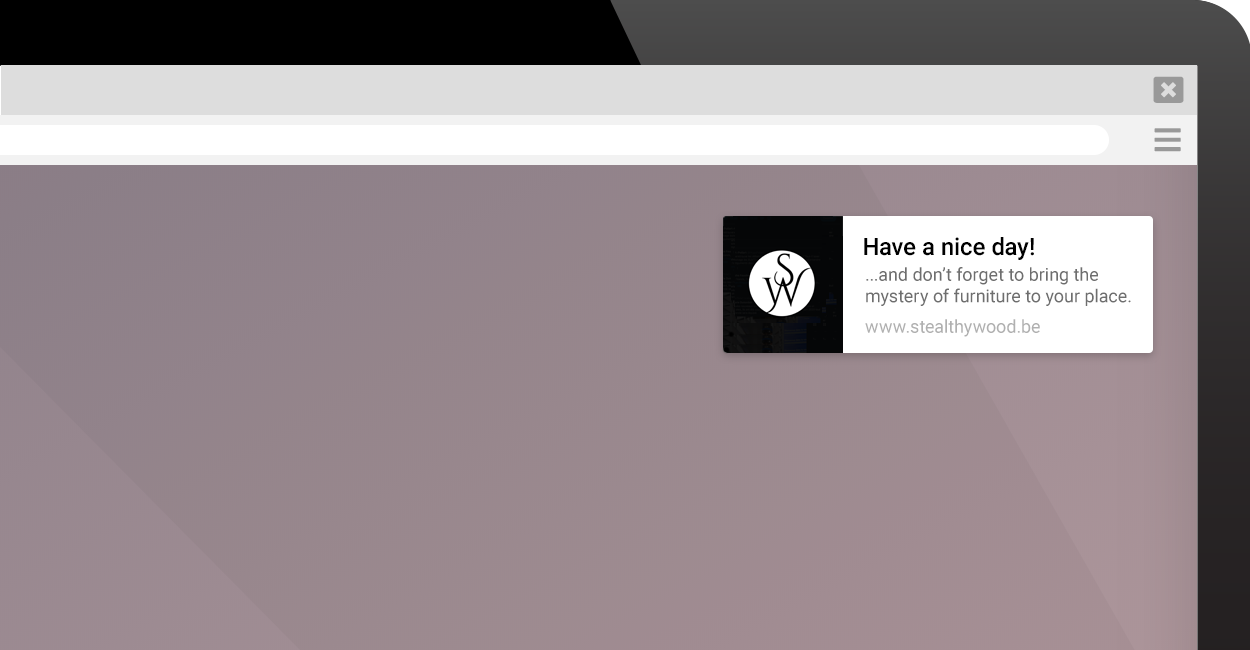 Una notificació promocional a la part superior dreta de la pantalla